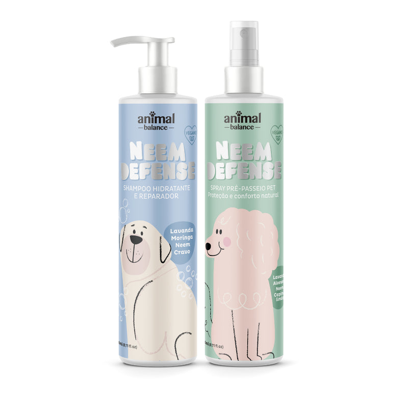 Kit Neem Defense - 1 Shampoo + 1 Spray - 240ml