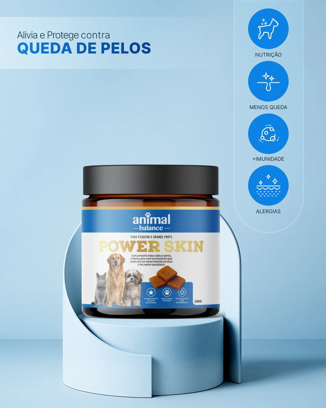 2 Power Skin - Pelo & Derme - Suplemento em Flexbites Palatáveis - 250g