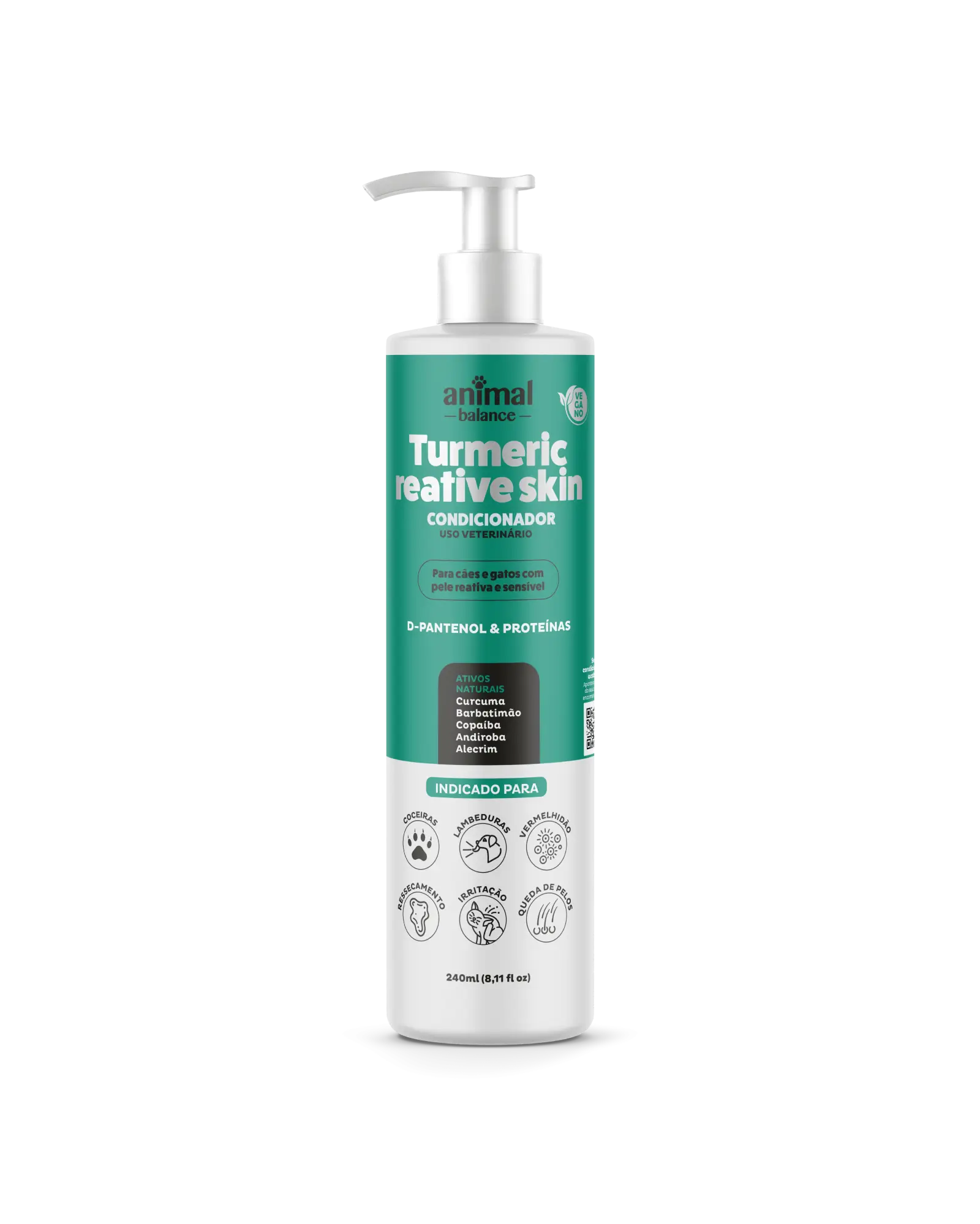 Condicionador Pet - Cúrcuma Reative Skin - 240ml