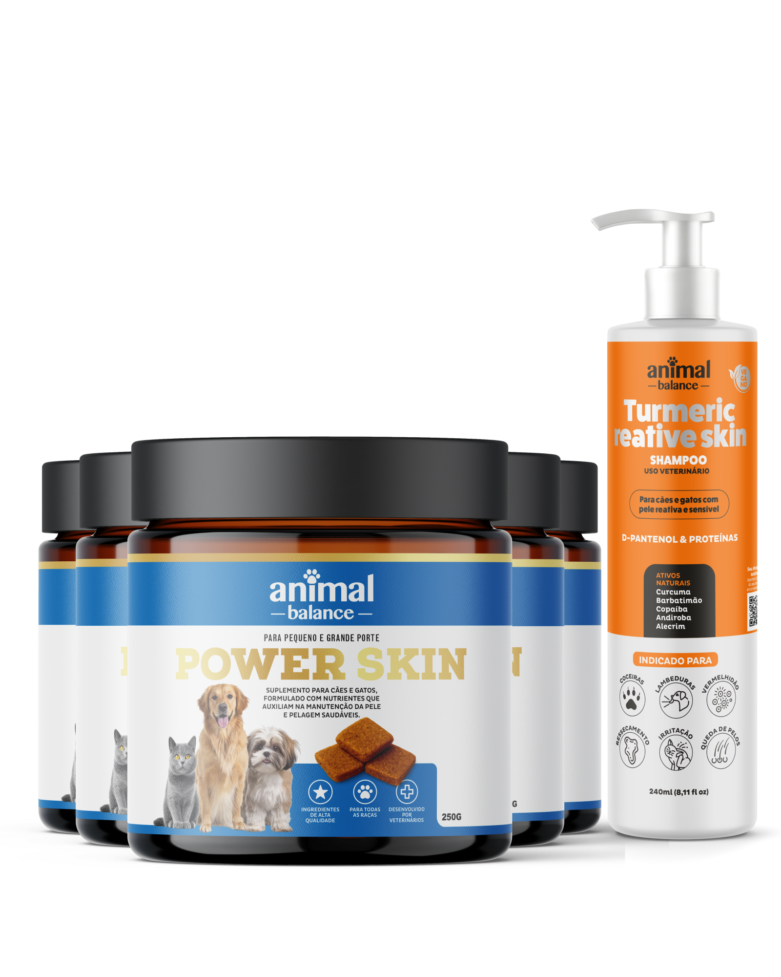 Kit Power Skin - Pelo & Derme - Suplemento em Flexbites Palatáveis - 250g